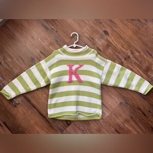 Claver monogram K sweater size 6